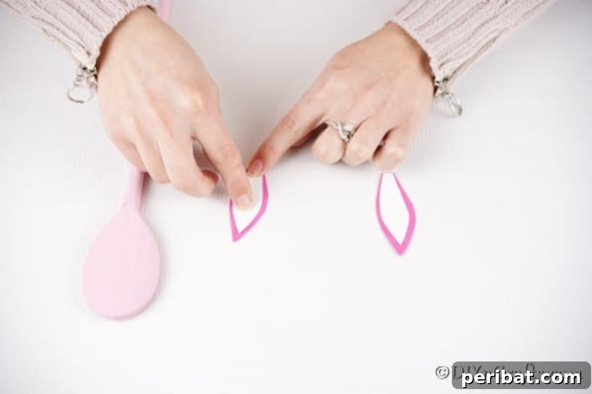 Gluing paper ears together