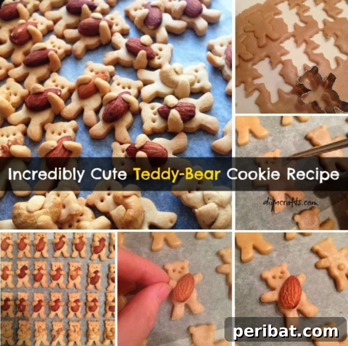 Charming Teddy Bear Cookies You'll Crave 2 Incredibly Cute Teddy-Bear Cookie Recipe You Won’t be Able to Resist collage.