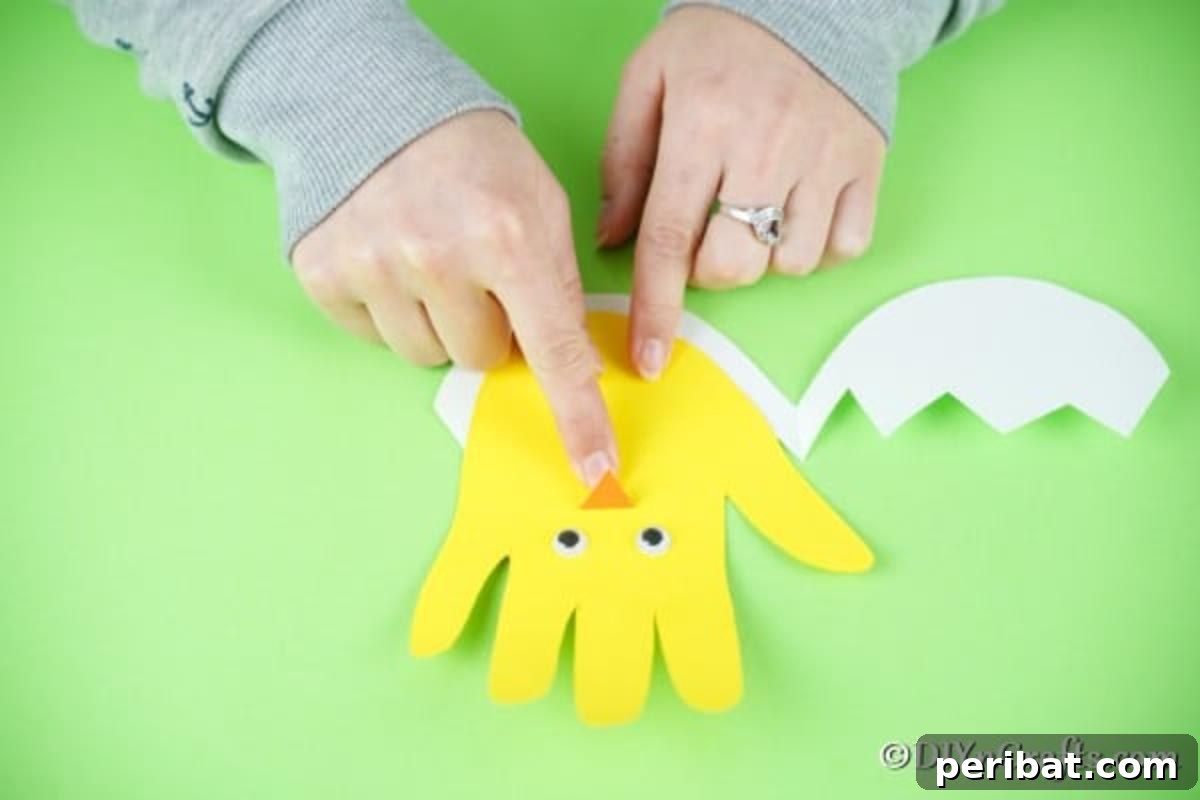 Adding a nose to handprint
