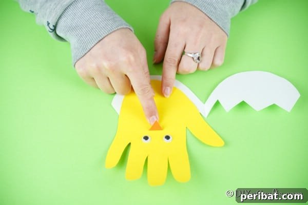 Adding a nose to handprint