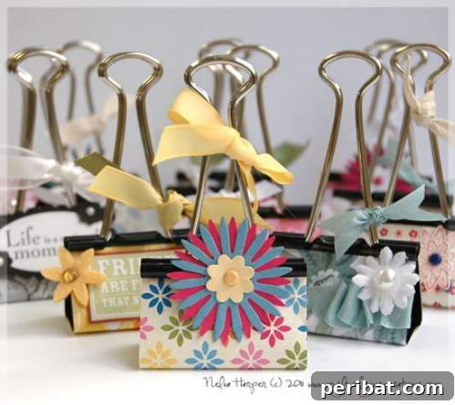 Take your beautified binder clips to the next level.