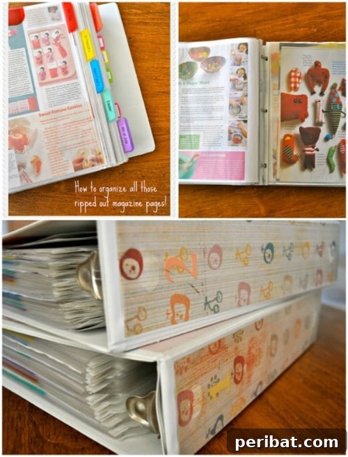 Organize your random ripped-out magazine pages