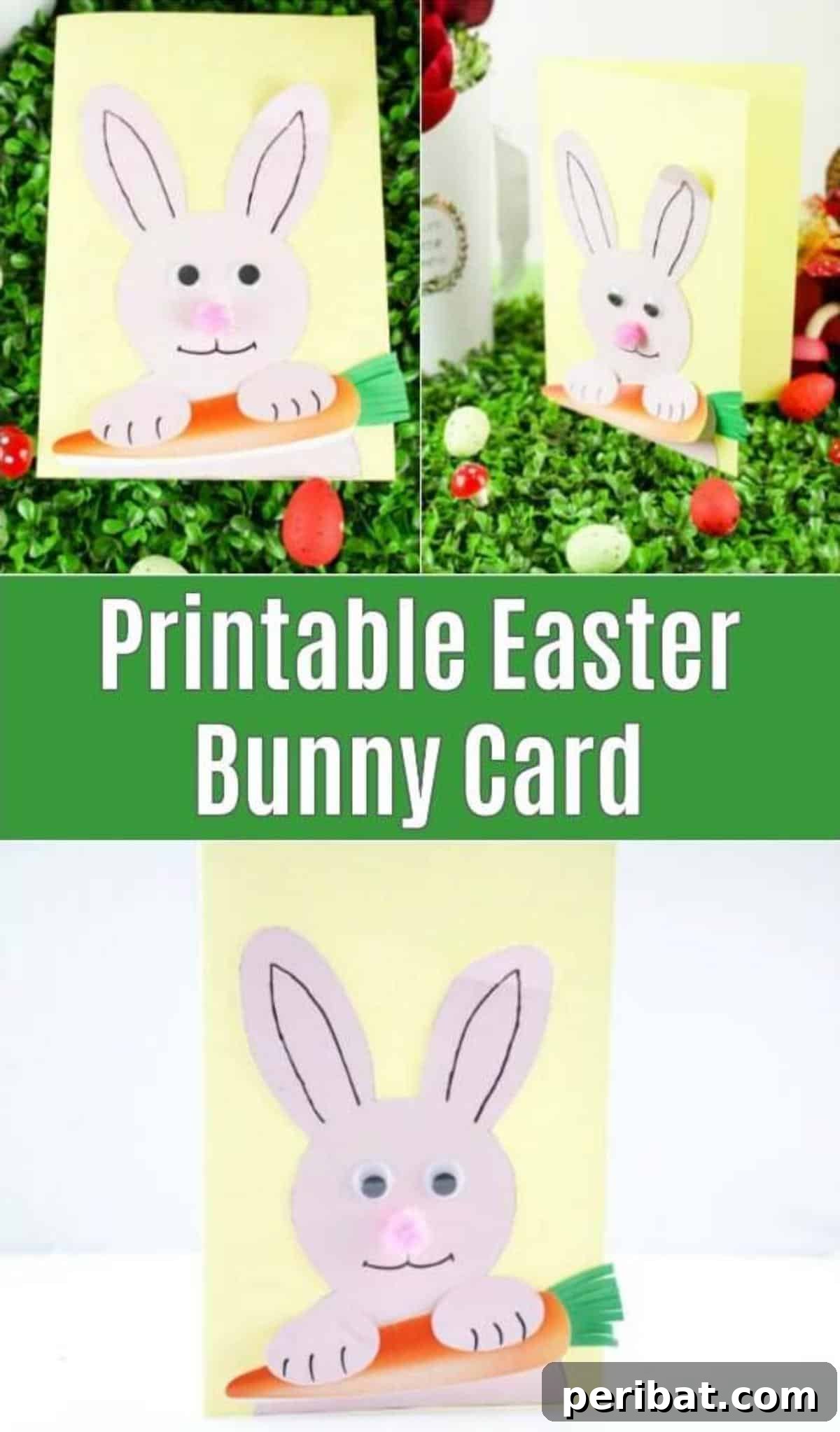 DIY Easter Bunny Card Free Printable Video 2 Easter bunny card collage