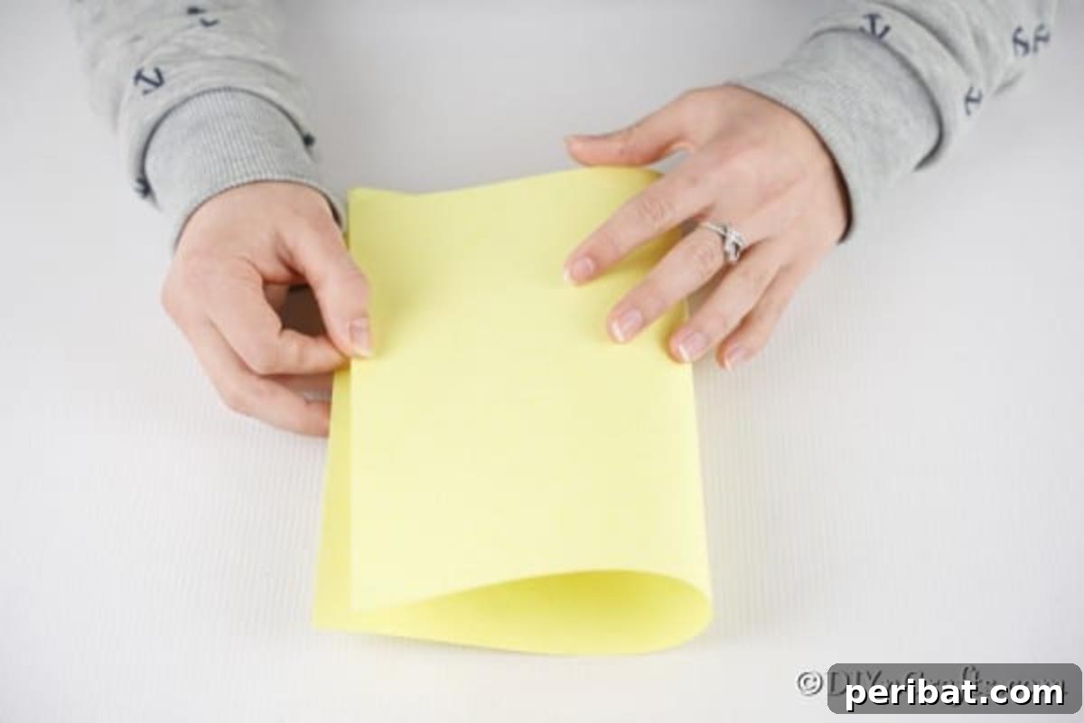 DIY Easter Bunny Card Free Printable Video 12 Folding card stock