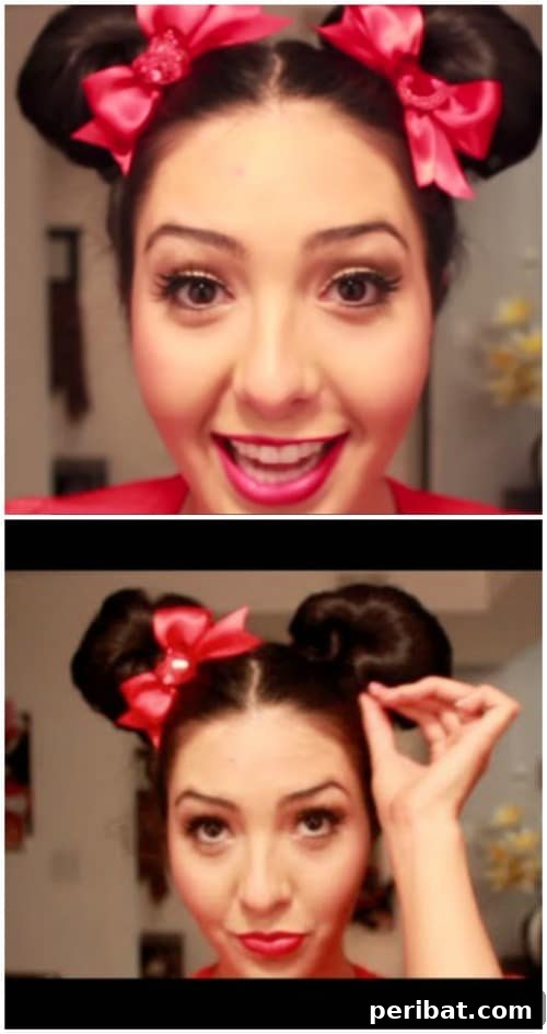 Minnie Mouse Hairdo Step 2