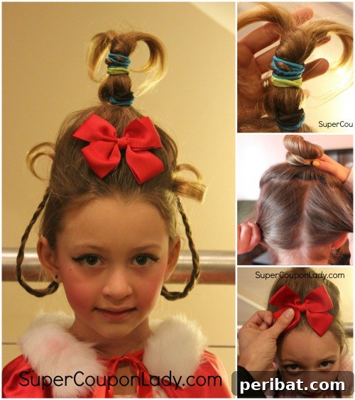 Cindy Lou Who Hairstyle for Halloween