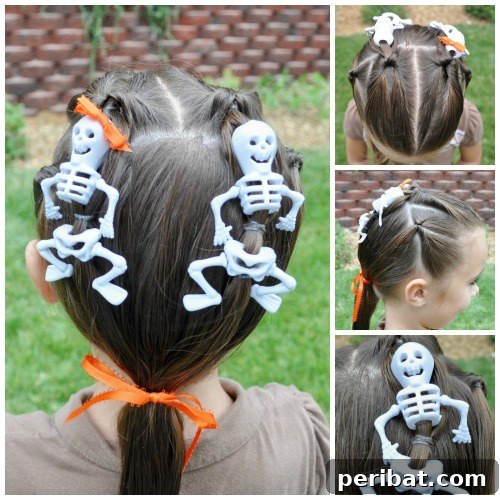 Dancing Skeletons Fun Halloween Hair