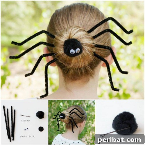 Silly Spider Halloween Hairdo