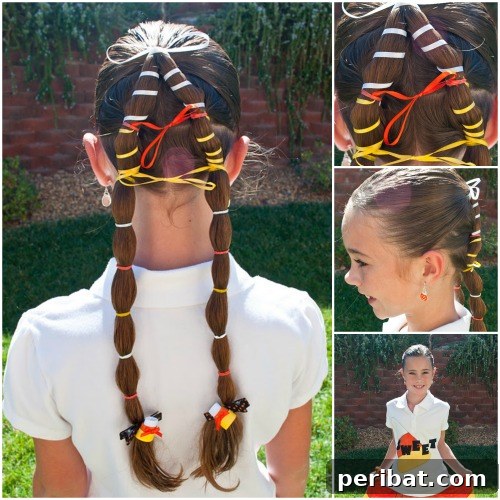 Candy Corn Hairstyle for Halloween