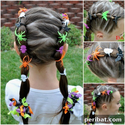 Spider Ring DIY Halloween Hairstyle