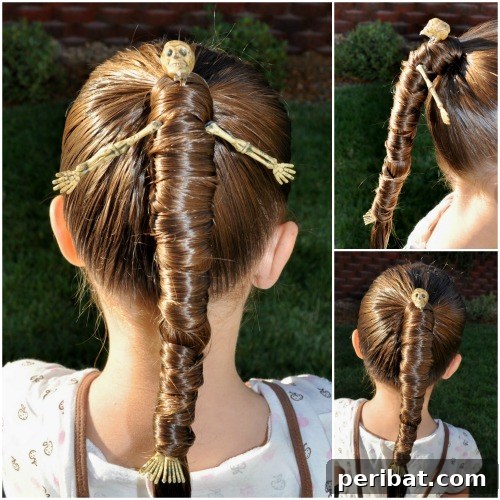 Mummy Halloween Hairstyle DIY