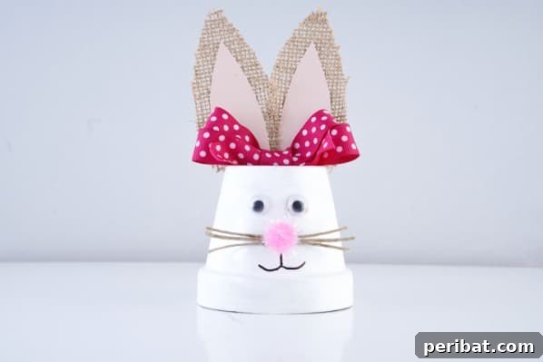 Upcycled flower pot Easter bunny