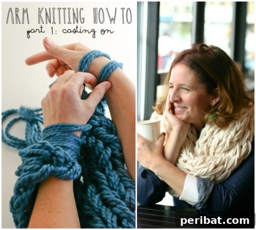 23 Ingenious Arm Knitting Projects and Essential Techniques 16 A Whole Series of Help: Arm Knitting Cowl Tutorial