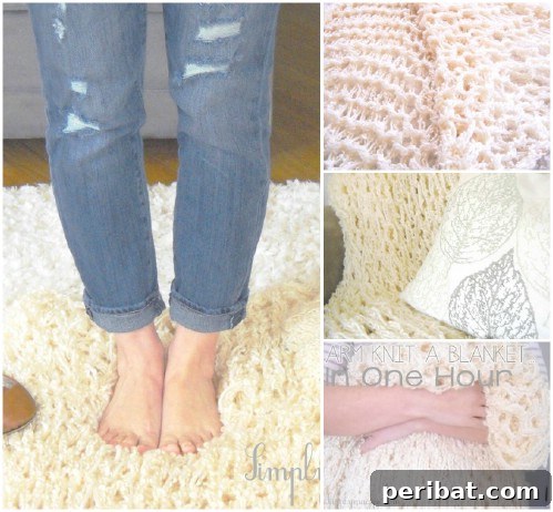23 Ingenious Arm Knitting Projects and Essential Techniques 6 More Strands for More Bulk: Arm Knit Blanket with Varied Textures