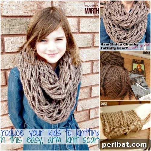 23 Ingenious Arm Knitting Projects and Essential Techniques 10 Something a Little Shimmery: Arm Knit Scarf with Metallic Yarn