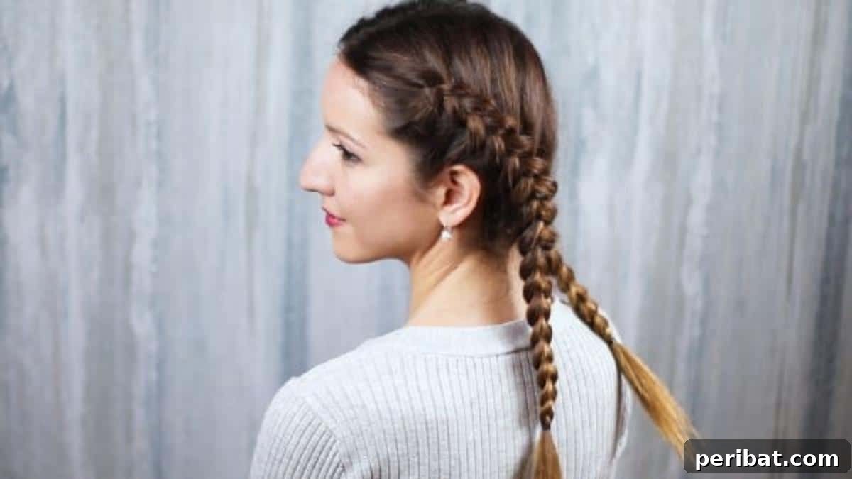 Gorgeous Double Dutch Braids: Step-by-Step Video Guide 13 Finished double Dutch hairstyle on a model, showcasing both braids
