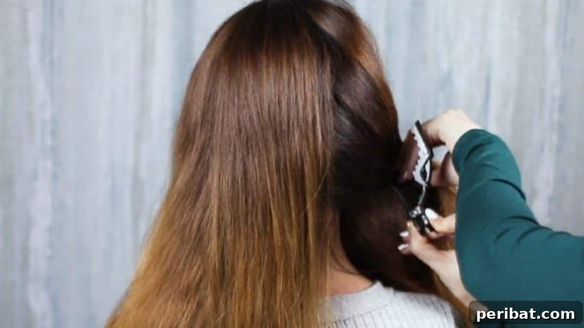 Gorgeous Double Dutch Braids: Step-by-Step Video Guide 6 Initial step of parting hair down the middle for double Dutch braids