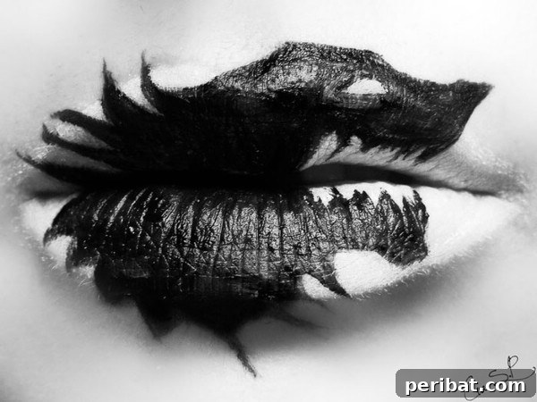 Creative Halloween Lip Art Makeup Idea