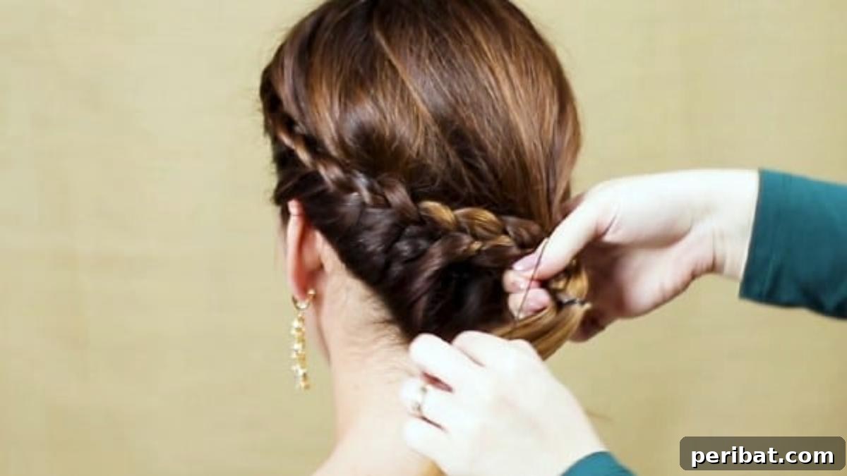 Elegant Side Braid Ponytail Tutorial for a Polished Look 12 Looping braid through ponytail