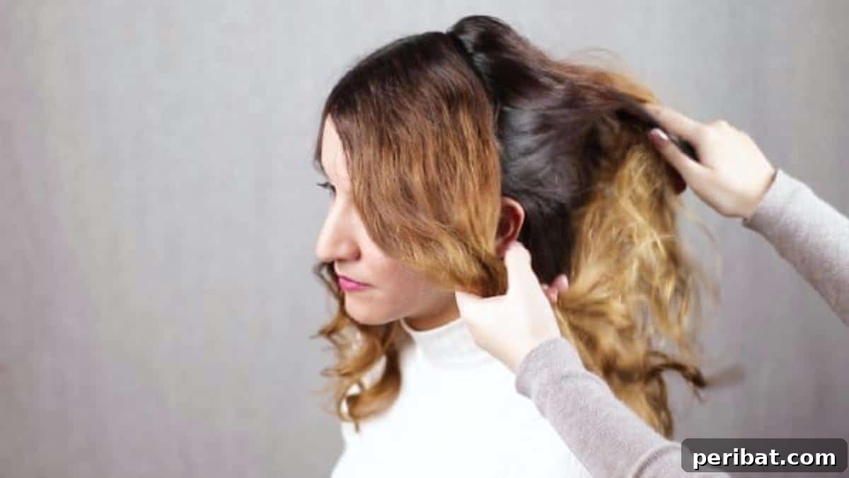 Quick Side Braided Half Up Tutorial 6 Dividing hair into precise sections for braiding