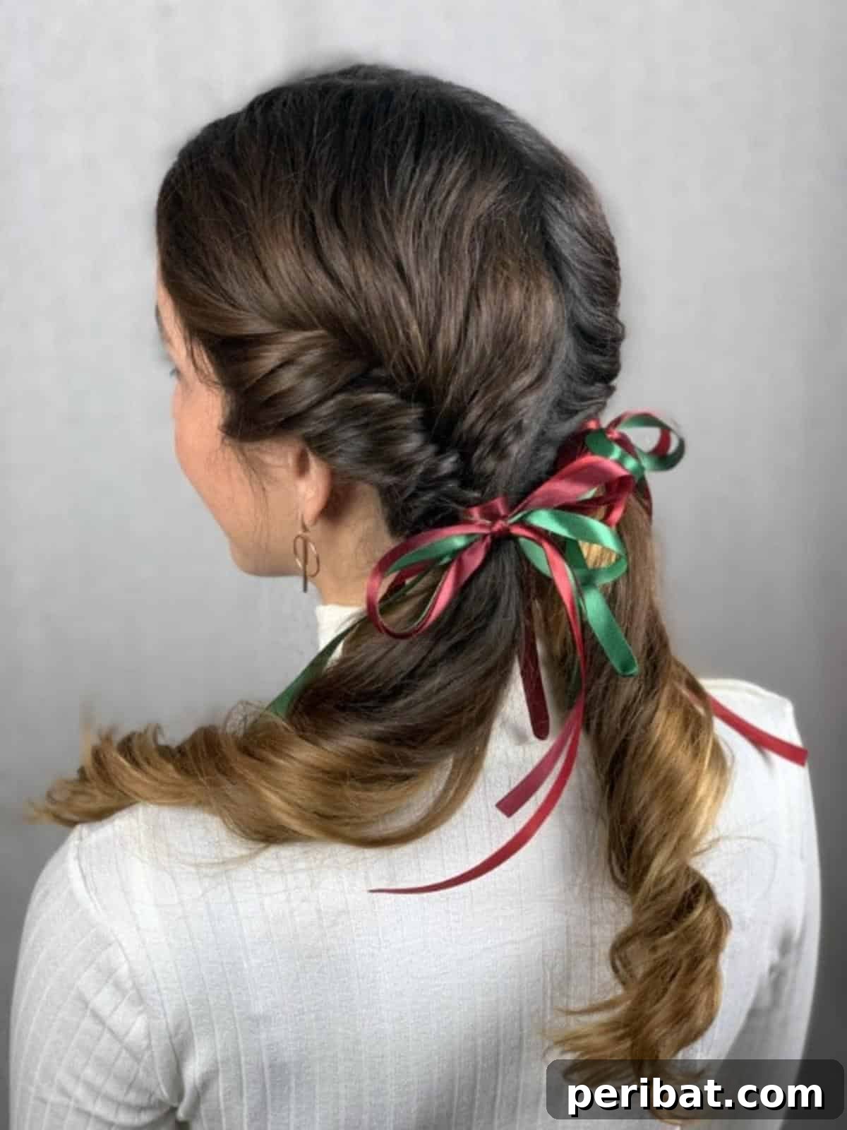 Learn to Braid Charming Fishtail Pigtails with Adorable Bows 3 Back of pigtail braided hairstyle
