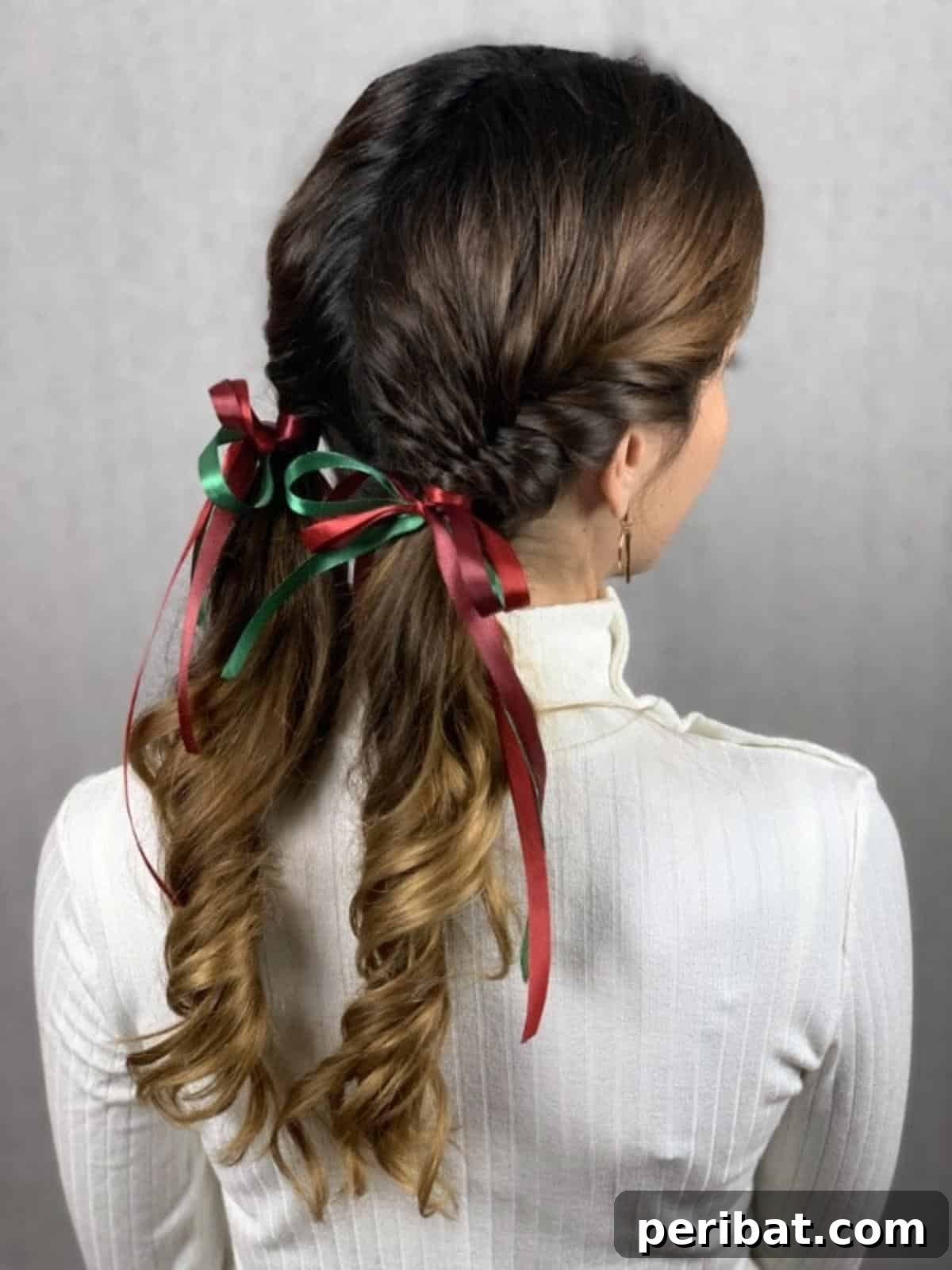 Learn to Braid Charming Fishtail Pigtails with Adorable Bows 4 Fishtail braid pigtails with ribbons
