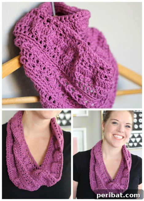 Cozy Comfort: 26 DIY Infinity Scarf Patterns and Free How-Tos 13 Pretty crocheted infinity scarf