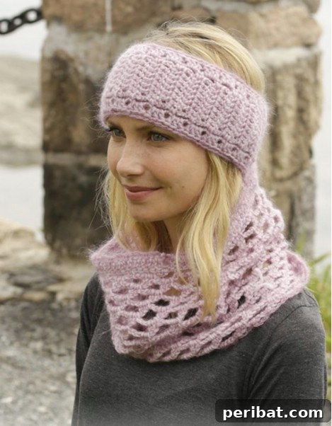 Cozy Comfort: 26 DIY Infinity Scarf Patterns and Free How-Tos 16 Knit infinity scarf and matching headband