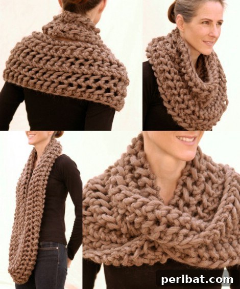 Cozy Comfort: 26 DIY Infinity Scarf Patterns and Free How-Tos 3 Super chunky, super easy