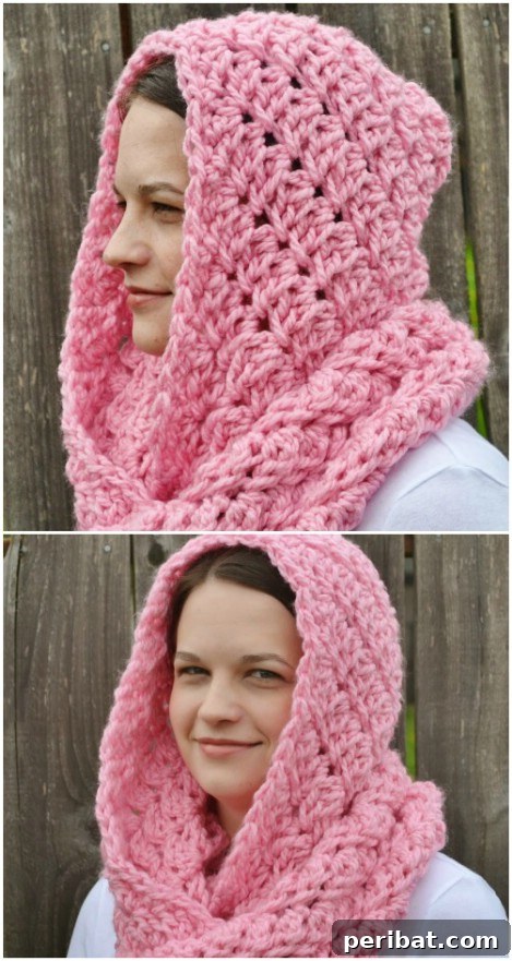 Cozy Comfort: 26 DIY Infinity Scarf Patterns and Free How-Tos 23 Hooded infinity scarf