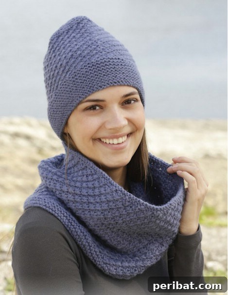 Cozy Comfort: 26 DIY Infinity Scarf Patterns and Free How-Tos 29 Loose and comfortable hat and scarf set