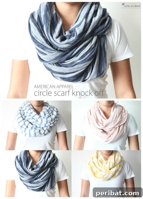 Cozy Comfort: 26 DIY Infinity Scarf Patterns and Free How-Tos 10 American Apparel knockoff infinity scarf