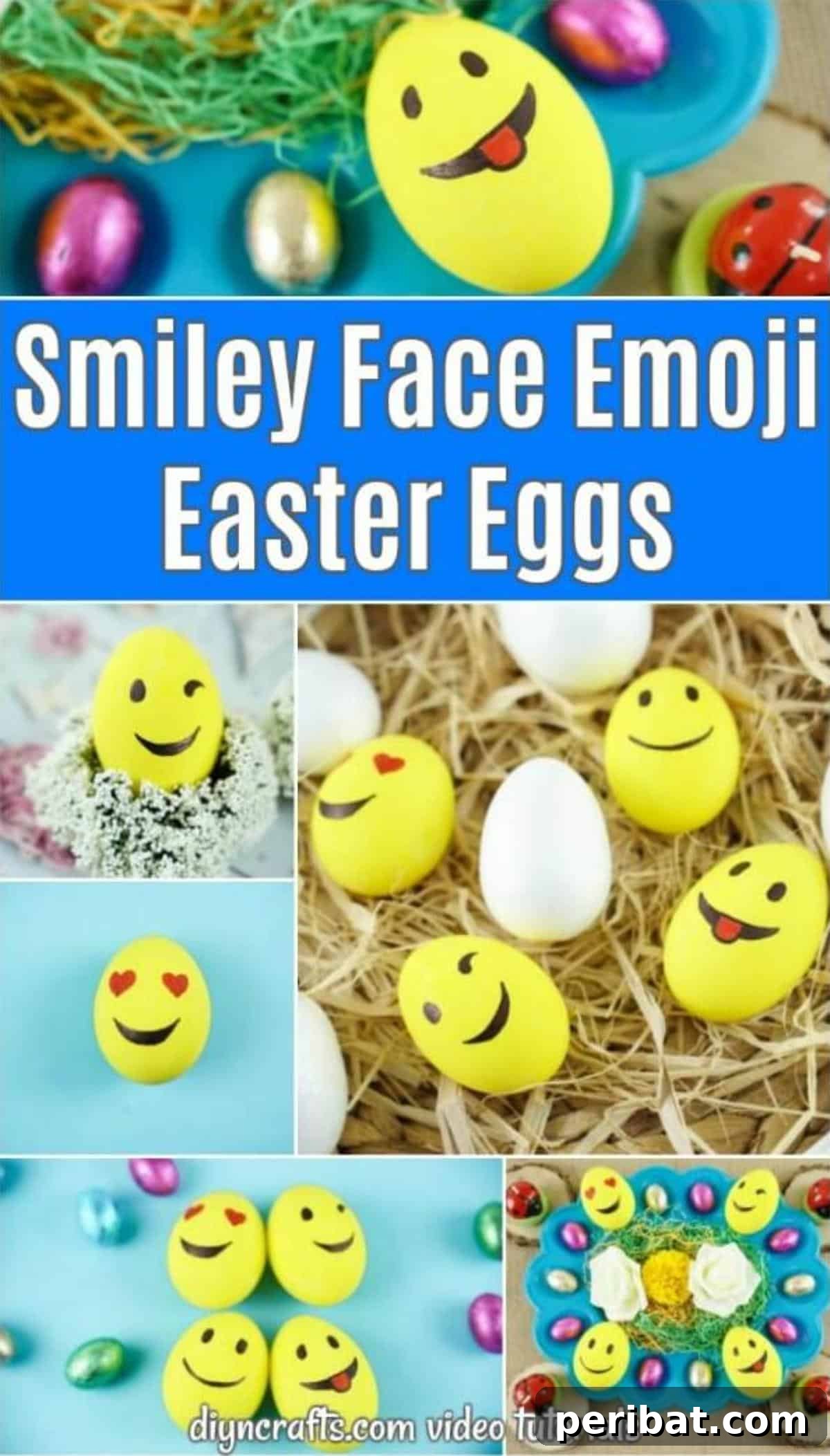 Crafting Cheerful Emoji Easter Eggs 2 Easter egg collage