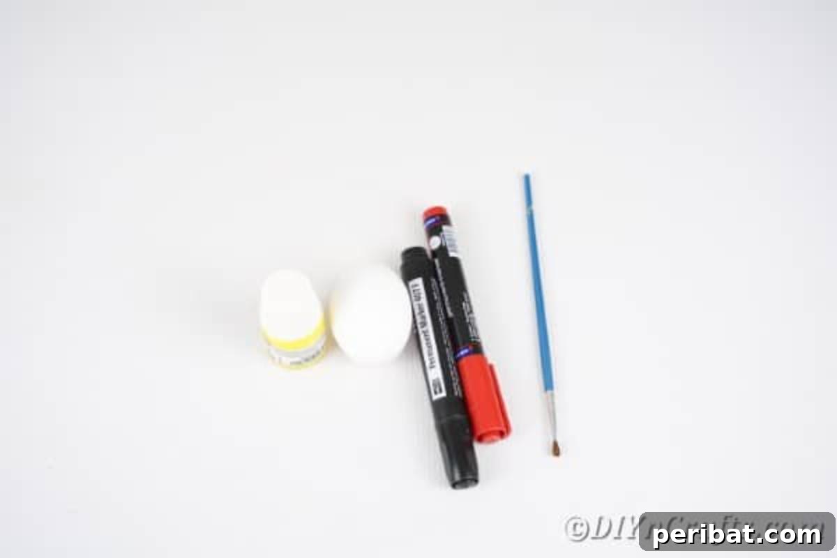 Crafting Cheerful Emoji Easter Eggs 8 Emoji Easter Egg supplies
