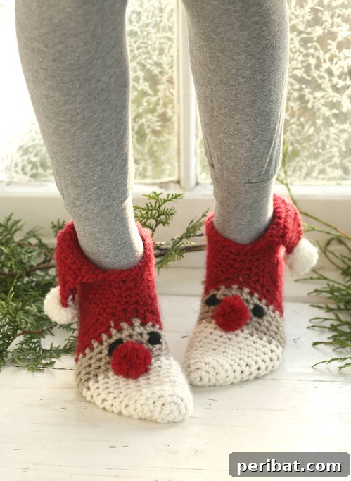 Charming Christmas Knit Socks Pattern with Traditional Motifs