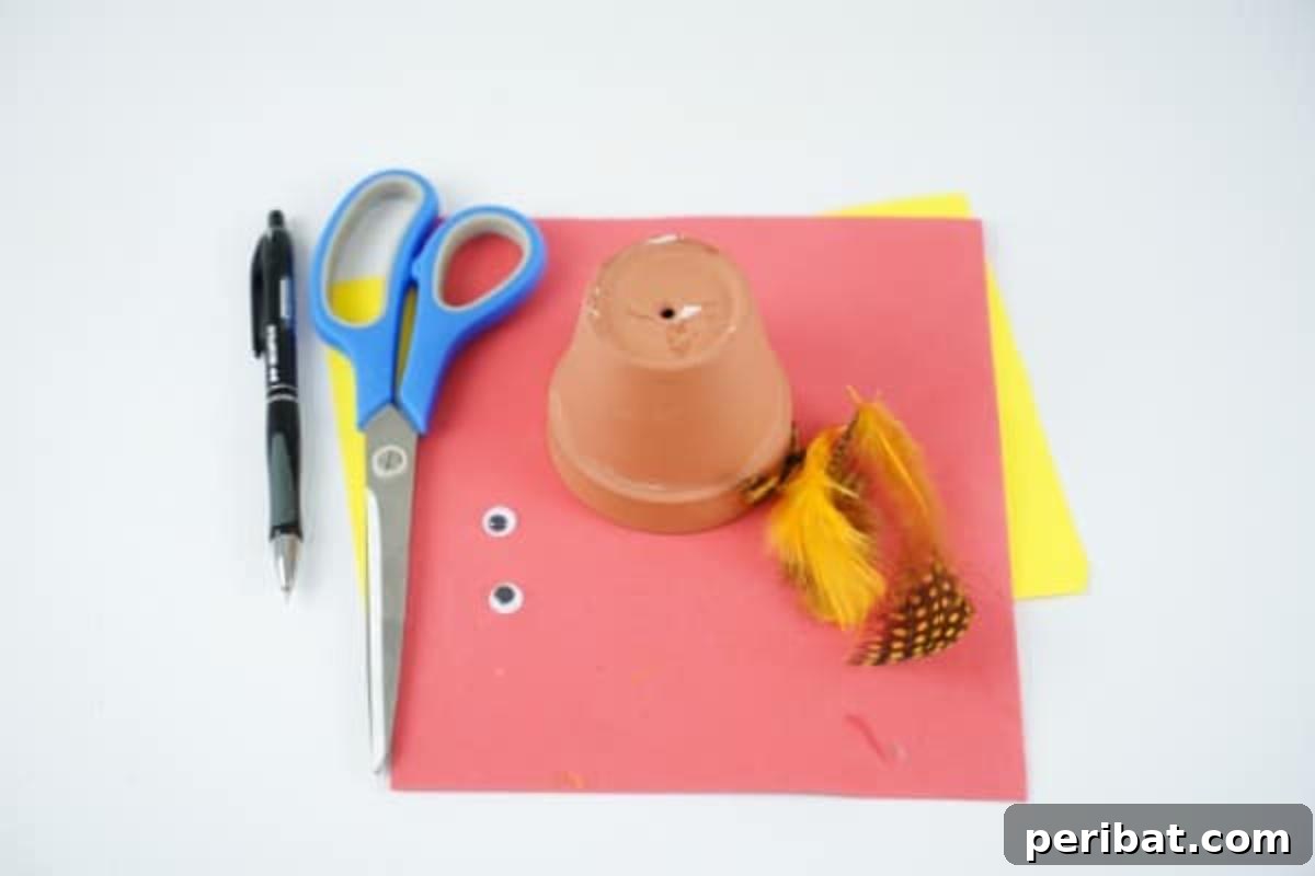 Craft Your Own Cute Flower Pot Chicken 6 Supplies for flower pot chicken