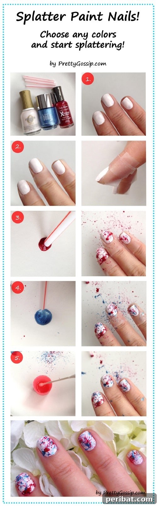 40 Ingenious DIY Nail Art Tricks For Salon Quality Manicures 10 Splattered Nails Option 2