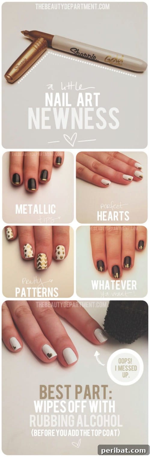 40 Ingenious DIY Nail Art Tricks For Salon Quality Manicures 16 Draw, don’t Paint