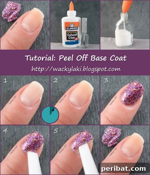 40 Ingenious DIY Nail Art Tricks For Salon Quality Manicures 31 Easy Peel-Off Glitter
