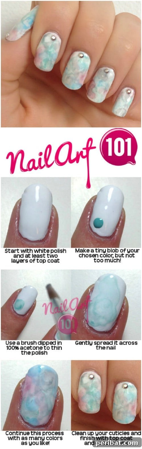 40 Ingenious DIY Nail Art Tricks For Salon Quality Manicures 32 Watercolor Art