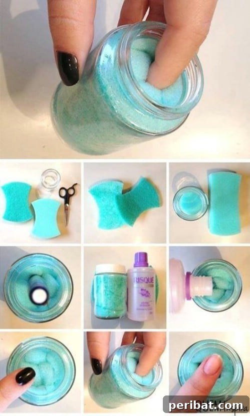 40 Ingenious DIY Nail Art Tricks For Salon Quality Manicures 37 Nail Polish Remover Jar