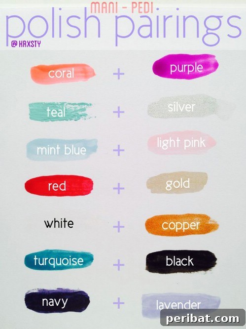 40 Ingenious DIY Nail Art Tricks For Salon Quality Manicures 8 Color Pairings