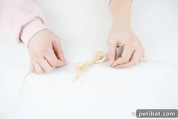 Making rafia bow