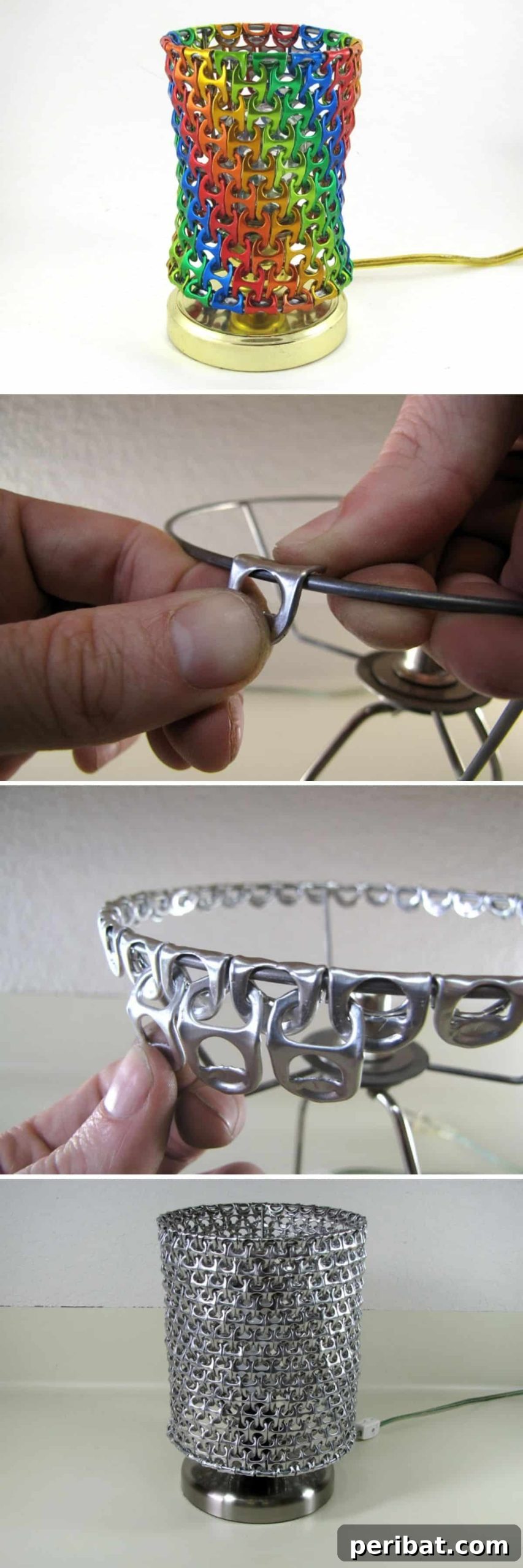 DIY Brilliance: Create Stunning Lamps and Chandeliers 13 Soda Tab Lamp Shade
