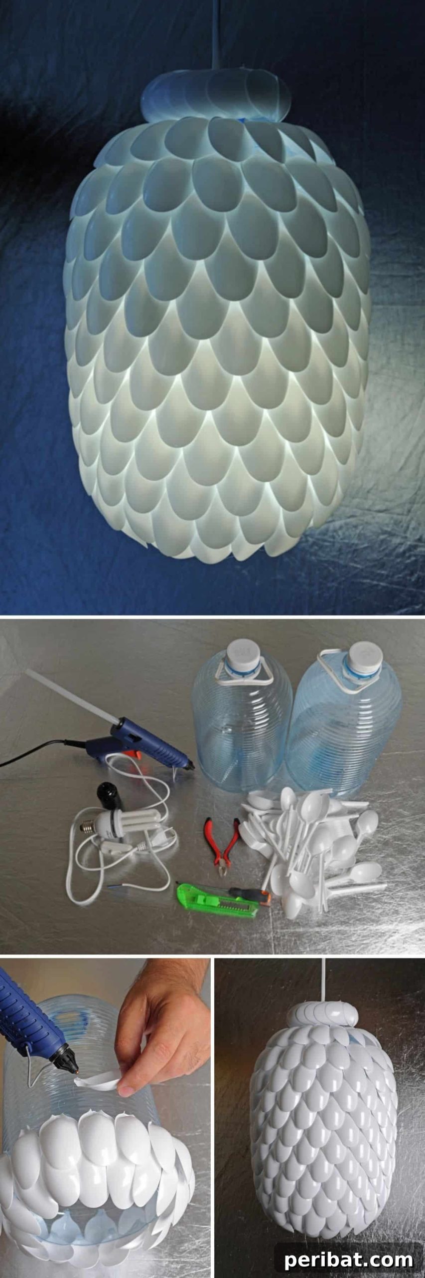 DIY Brilliance: Create Stunning Lamps and Chandeliers 3 Spoon Lamp