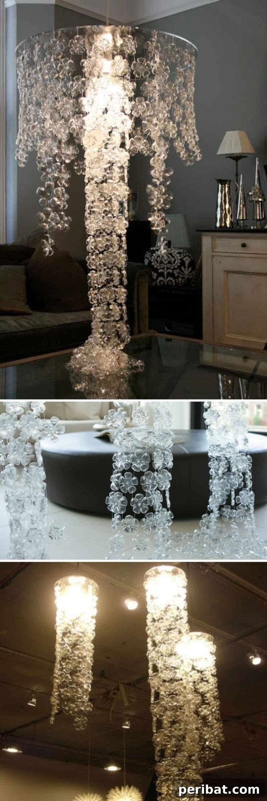 DIY Brilliance: Create Stunning Lamps and Chandeliers 6 Plastic Bottle Chandelier
