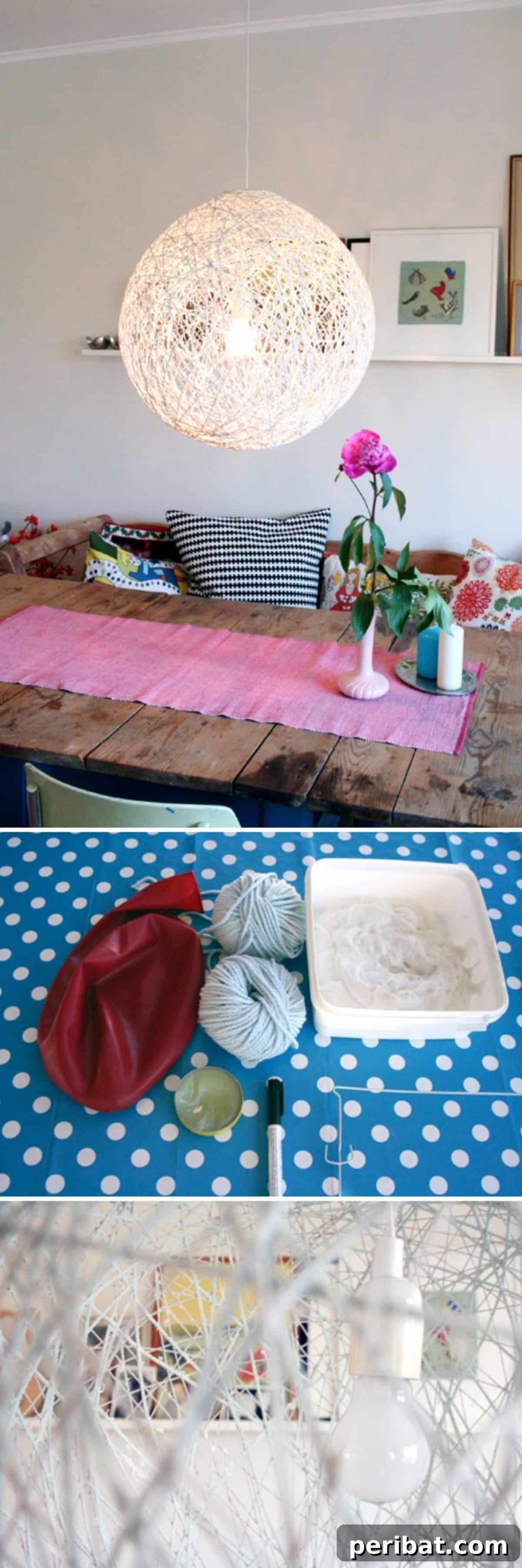 DIY Brilliance: Create Stunning Lamps and Chandeliers 7 Yarn Lampshade