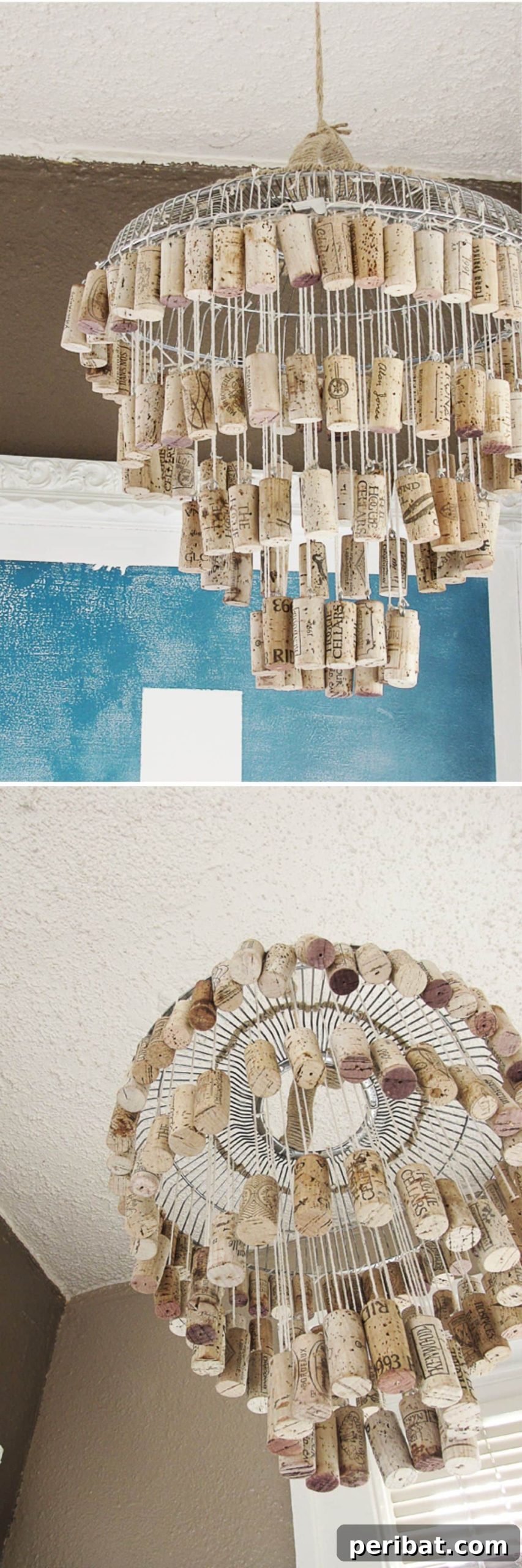 DIY Brilliance: Create Stunning Lamps and Chandeliers 9 Wine Cork Chandelier