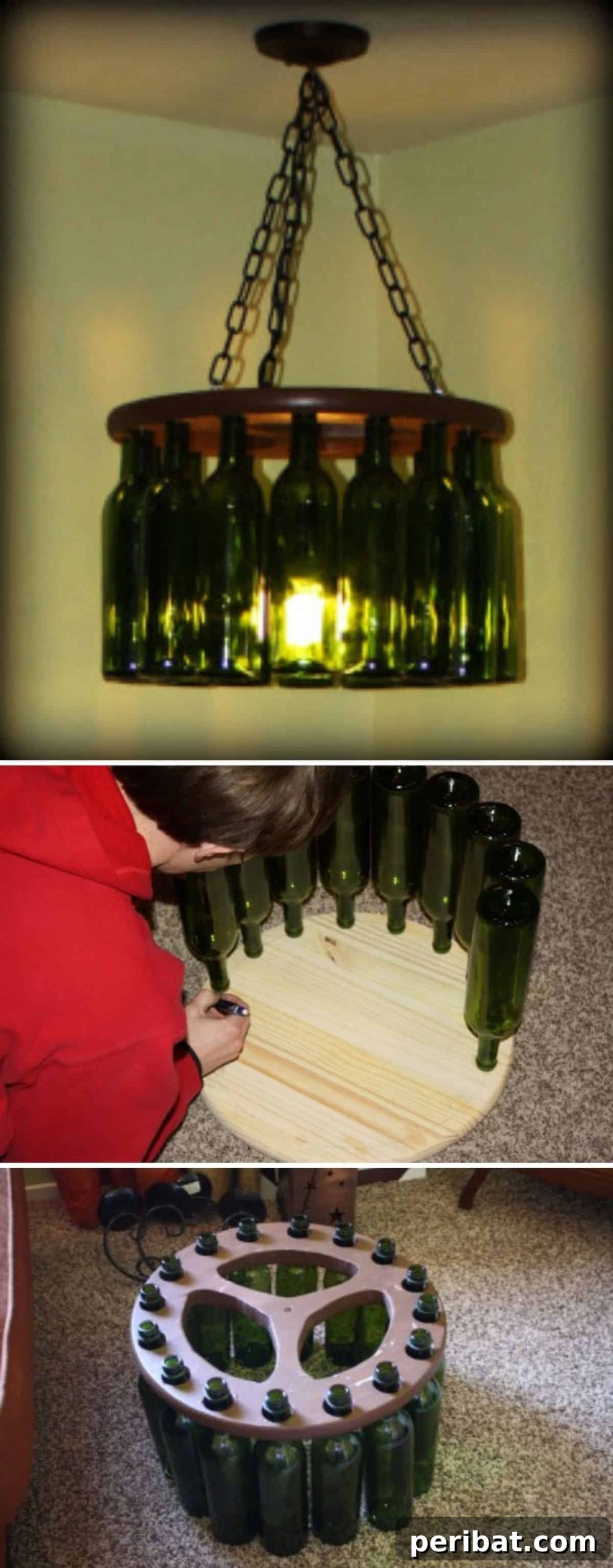 DIY Brilliance: Create Stunning Lamps and Chandeliers 10 Wine Bottle Chandelier