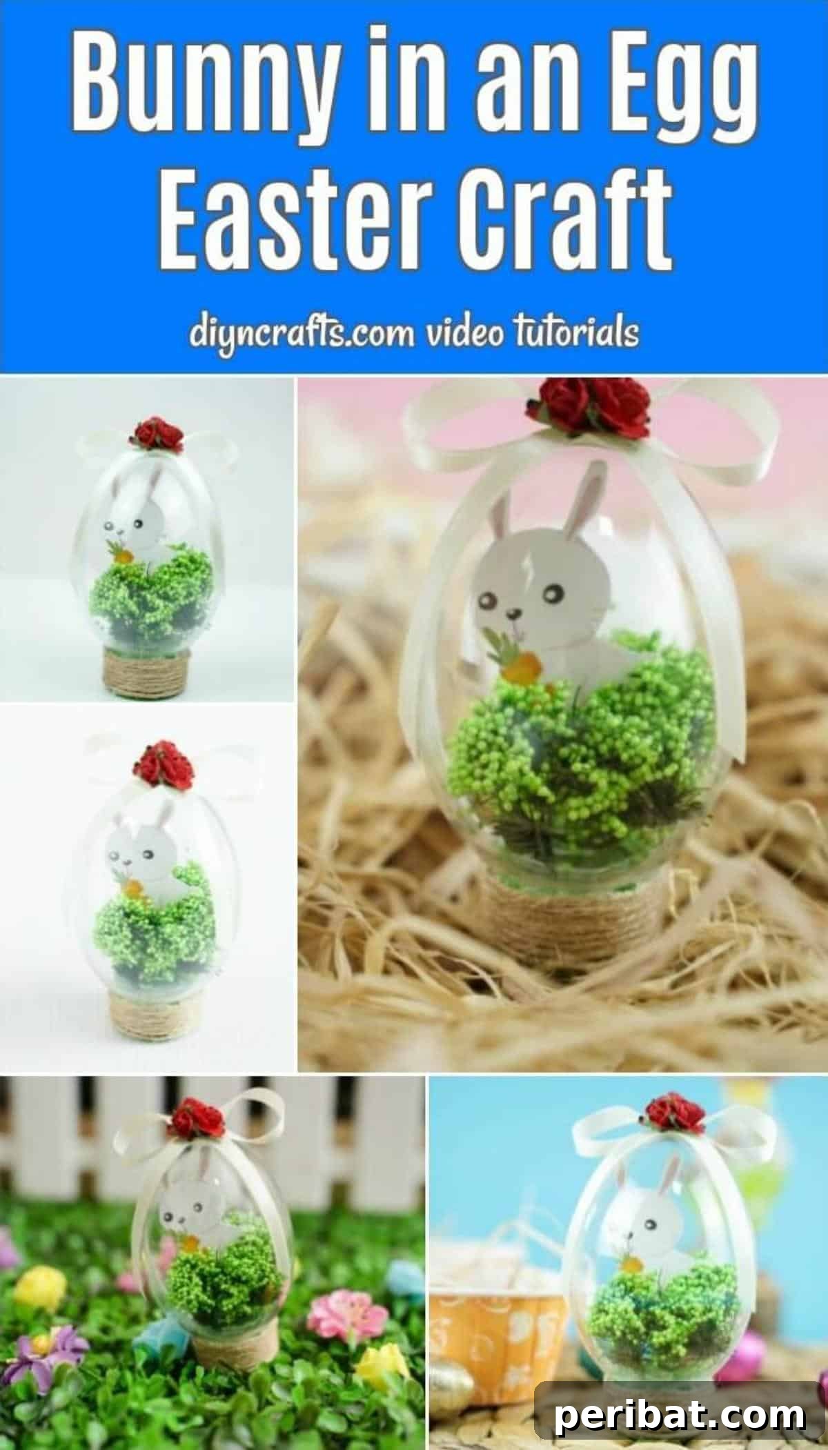 Adorable Easter Bunny Egg Craft Printable 2 Bunny in egg Easter craft collage